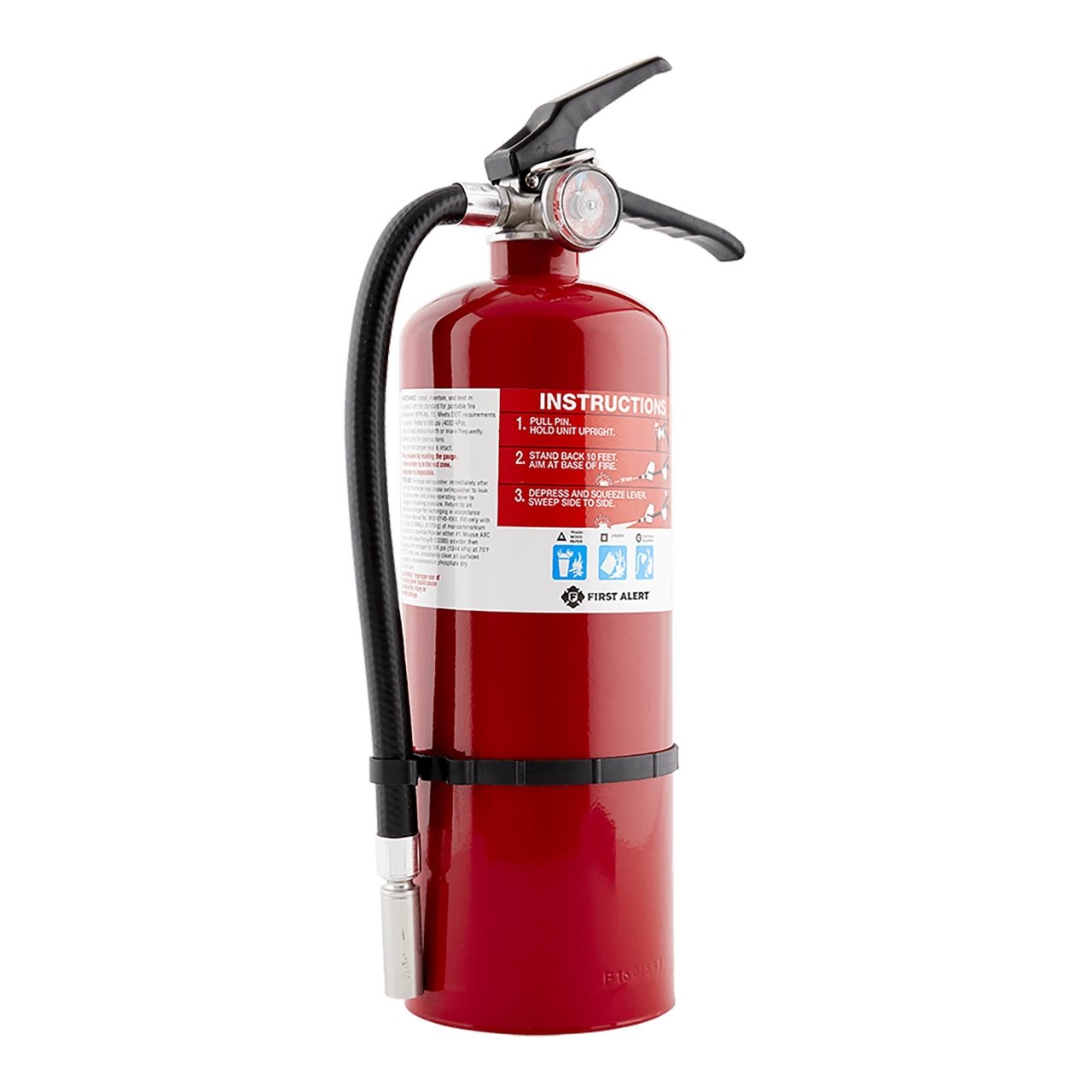HOME2PRO Rechargeable Compliance Fire Extinguisher Red  - At an angle